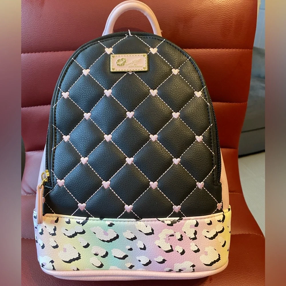Betsey Johnson Heart Embossed Fashion Backpack - Multi - Picture 1 of 6